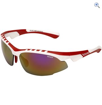 Sinner Crane Sunglasses (White/Red Revo) - Colour: WHITE-RED Sinner Crane Sunglasses (White/Red Revo) - Colour: WHITE-RED